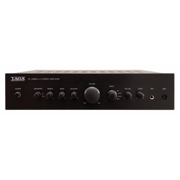 Taga Harmony TA-250MIC | CI A B Speakers Integrated Amplifier With Built-in MIC Input BLACK For Sale