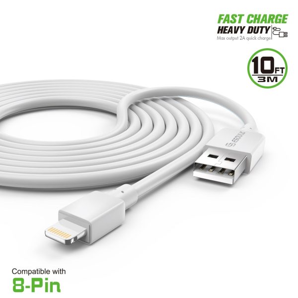 10FT Heavy Duty USB Cable 2A For Lightening Cable Sale