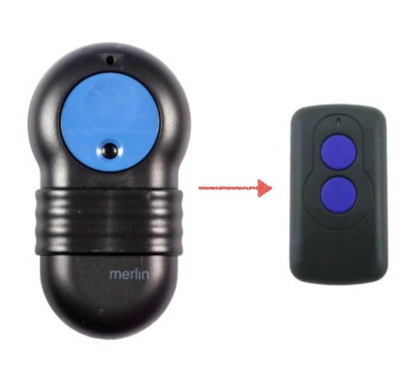 Merlin M802 Garage Remote (Blue) For Sale