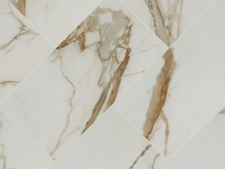 12  x 24  White Calacatta Polished Porcelain Tile For Cheap