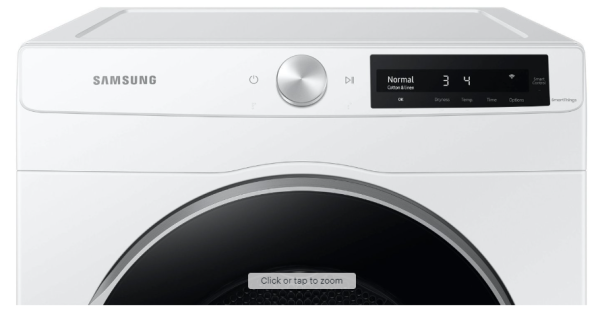 Samsung - 4.0 Cu. Ft. Stackable Smart Electric Dryer with AI Smart Dial - White on Sale