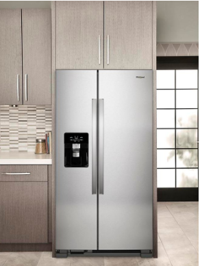 21.4 CU. Refrigerator Whirlpool Side by Side in SS For Discount